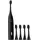 happybrush Eco Vibe 3 Allblack + Aufsteckbürsten 4 St.
