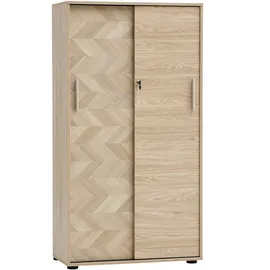 MÖBELPARTNER Arezzo Aktenschrank 80,1 x 38,2 x 150 schwarz