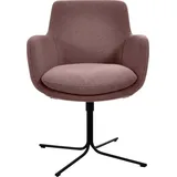 K+W Komfort & Wohnen Drehstuhl Pego, filigranem 4-Fuß-Gestell in schwarz rosa