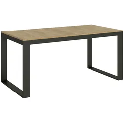 Ausziehbarer Tisch 90x180/440 cm Gestell Tecno Evolution Nature Eiche Anthrazit