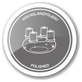 Edzard Adventskranz Alita (Ø 25 cm), silberfarben, Edelstahl, vernickelt,