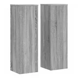 vidaXL Pflanzenständer 2 Stk. Grau Sonoma 25x25x80 cm Holzwerkstoff