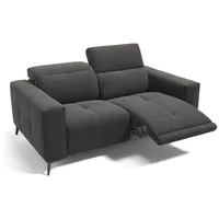 Sofanella 2-Sitzer Stoff MARBELLA, Relaxsofa, Designsofa, Designer Couch, Italienisches Sofa, 2er Sofa grau