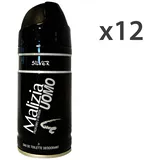 12x150ml MALIZIA Deodorante Uomo Silver 150 Ml.