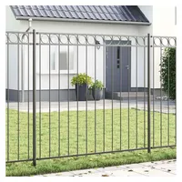 vidaXL Gartenzaun 170 x 170 cm Grau/Stahl