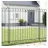 vidaXL Gartenzaun 170 x 170 cm Grau/Stahl