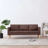 VidaXL 3-Sitzer-Sofa Stoff Braun