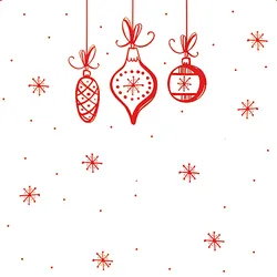 ti-flair 20 Servietten Papier 33x33cm 3-lagig - hochwertige Einweg Papierservietten Weihnachtsservietten Happy Holidays Schriftzug Partyservietten Weiß Rot