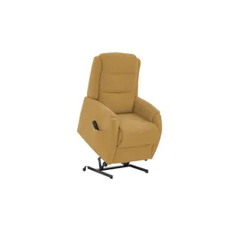 Hukla Fernsehsessel Max Mikrofaser 72 x 109 x 82 cm Gelb elektrisch mit Rollen