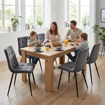 Homestyle4u Esstisch 80 x 75 x 80 cm braun