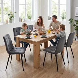 Homestyle4u Esstisch 80 x 75 x 80 cm braun