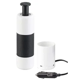 Rosenstein & Söhne Espressomaschine 12V: Manueller Mini-Espresso-Maker mit 12-Volt-Wassererhitzer, 10 g/100 ml (12 Volt Espressomaschine, Kaffeemaschine Auto, Wasserkocher 12Volt)