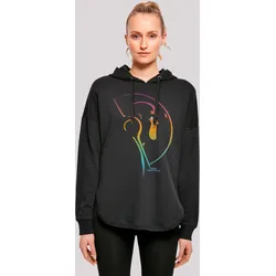 Kapuzenpullover F4NT4STIC "Buzz Lightyear Blended Stare", Damen, Gr. M, schwarz, Obermaterial: 100% Baumwolle, casual, oversize, Langarm, Pullover, Premium Qualität