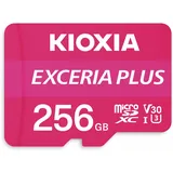 Kioxia EXCERIA PLUS R100/W85 microSDXC 256GB Kit, UHS-I U3, A1, Class 10 (LMPL1M256GG2)