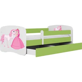 raumhirsch furniture Kinderbett mit Motiv Pferd 80 x 180 cm Holzwerkstoff grün
