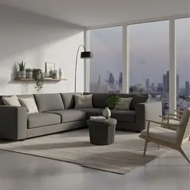 Relaxdays Hocker Samt, Sitzhocker mit Stauraum, gepolstert, faltbar, HxD: 38 x 38 cm, runder Beistellhocker, dunkelgrau