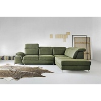 JVmoebel Ecksofa Design Couch Sofa Polster Schlafsofa Wohnzimmer Ecksofa Textl Stoff, Mit Bettfunktion grün