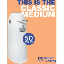 Diaper Champ Windeleimer Medium silber