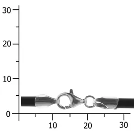 Ostsee-Schmuck Halsreif Kautschuk 3,0 mm schwarz
