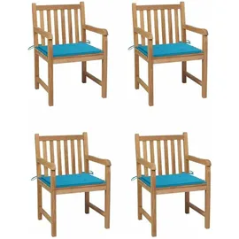 vidaXL Gartenstuhl 100 x 100 x 100 cm blau 4 St.