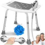 Kesser Duschhocker höhenverstellbar grau/weiß