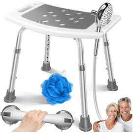 Kesser Duschhocker höhenverstellbar grau/weiß