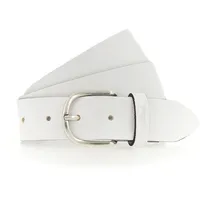 Mustang Ledergürtel MUSTANG, Damen, Gr. 80, weiß, Rindsleder, unifarben,