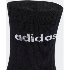 adidas Linear Gepolsterte Crew Funktionssocken 6er Pack Schwarz/Weiß 43-45