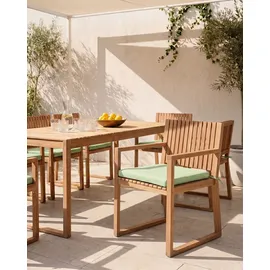 Beliani Sassari Premium Gartenstuhl 2er Set 59 x 59 x 108 cm hellgrün