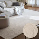 HANSE HOME Calmio Wollteppich Calmio Natur weiß), - Naturbelassen
