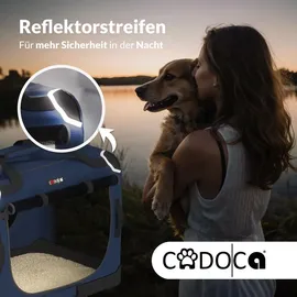 CADOCA Hundebox XXL 90 x 60 x 66 cm Navy Blau