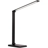 DIWUJI Multifunktionale LED Schreibtischlampe Schwarz