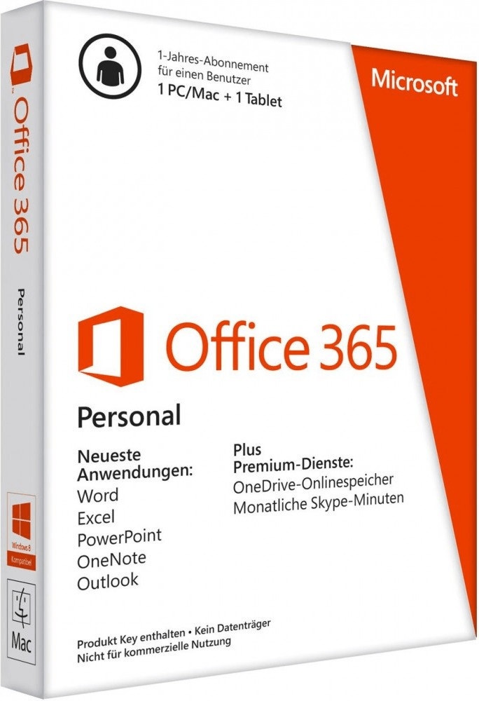 Microsoft Office 365 Personal 1 User (DE) (ESD)