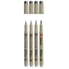 Sakura Pigma Micron Fineliner-Set farbsortiert 0,25 + 0,45 + 0,60 mm, 4 St.