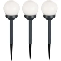 GLOBO Solarleuchte Kunststoff 3er Set spritzwassergeschützt weiß