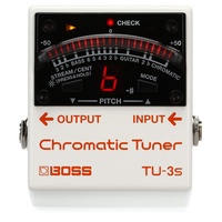 Boss TU-3S Chromatisches Tuner Pedal, 21-Segment LED-Anzeige mit einstellbarer Helligkeit