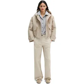 Marc O'Polo "aus Cotton-Nylon-Mix", Damen, Gr. 46, beige (linen beige), Obermaterial: 75% Baumwolle, 25% Polyamid. Futter: 100% Polyester, unifarben, loose fit, Jacken Outdoorjacke