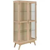 Actona Vitrine Marte 94 x 40 x 192 cm Beige/Weiß