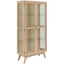 Actona Vitrine Marte 94 x 40 x 192 cm Beige/Weiß