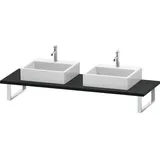 Duravit Konsole DuraStyle f AWT, 2 Ausschn, Stärke 3cm, Ei sw