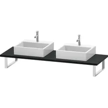 Duravit Konsole DuraStyle f AWT, 2 Ausschn, Stärke 3cm, Ei sw