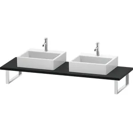 Duravit Konsole DuraStyle f AWT, 2 Ausschn, Stärke 3cm, Ei sw