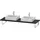 Duravit Konsole DuraStyle f AWT, 2 Ausschn, Stärke 3cm, Ei sw