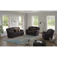 Polstergarnitur COTTA "Casino", braun (braun,), H:88cm T:92cm, FSC-zertifizierter Holzwerkstoff, Sitzmöbel-Sets, Sessel, 2-Sitzer, 2,5-Sitzer, hohe Rückenlehne