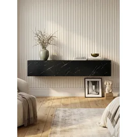 KADIMA DESIGN Lowboard 160x30x30 cm Schwarz Metall
