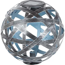 Trendline LED Solarkugel silber-blau 18 cm mit Erdspieß