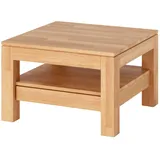 Wohnzimmertisch Kernbuche massiv 70x70 cm Couchtisch mit Schublade geölt
