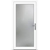 Kunststoff Nebeneingangstür "EMILY-Q" 71 mm Vollglas Weiß RAL 9016 beidseitig innen öffnend DIN rechts