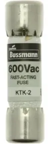 Eaton KTK-2 Sicherungseinsatz Niederspannung 2 A AC 600 V 200 kA 10 x 38 mm ergänzend UL CSA verwechlungssicher superflink LIMITRON SUPERFLINKE SICHERUNG 2A KTK2 - 10 Stück