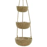 3 Körbe mit Folienauskleidung Natur miteinander verbunden Ø 30 cm x 120 cm - Seegras